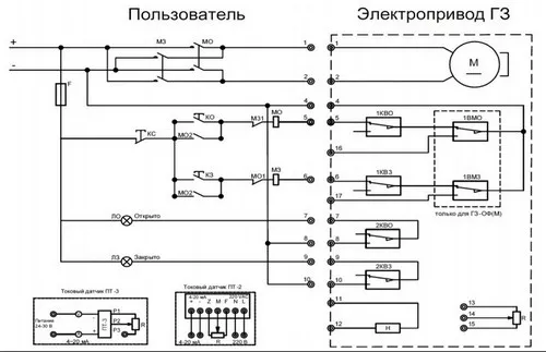 Электрическая схема подключения 24 В Электрическая схема подключения 24 В