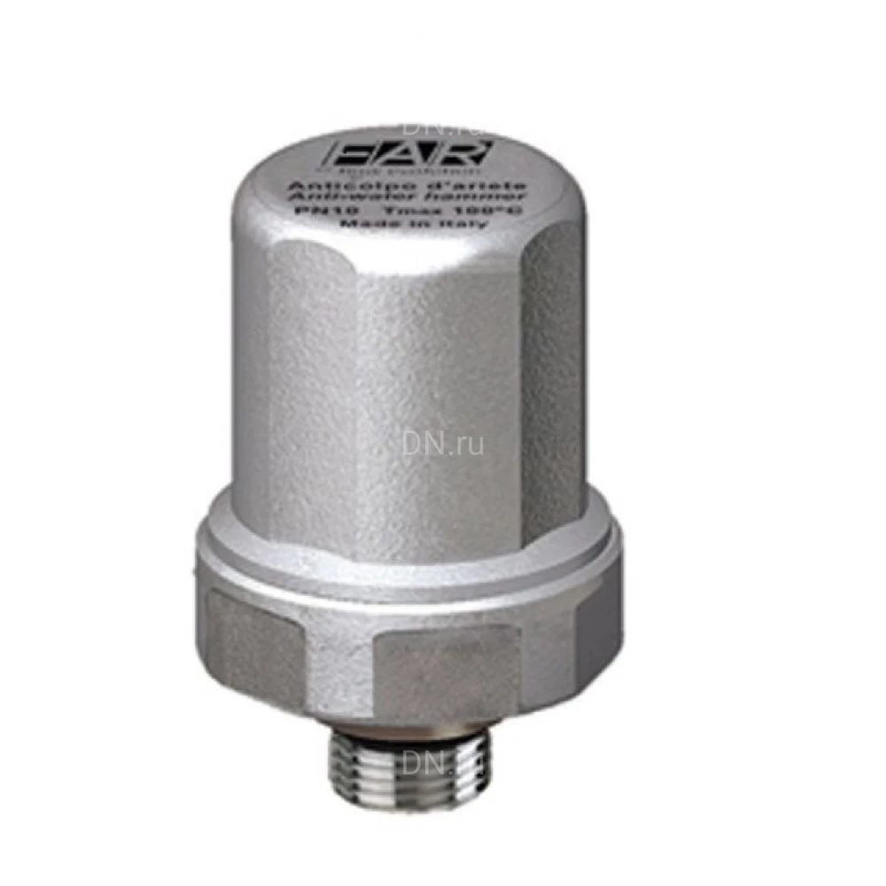 Гаситель гидроударов FAR FA 2895 1/2″ Ду15 Ру10, присоединение - наружная резьба, корпус - латунь CW617N Гаситель гидроударов FAR FA 2895 1/2″ Ду15 Ру10, присоединение - наружная резьба, корпус - латунь CW617N