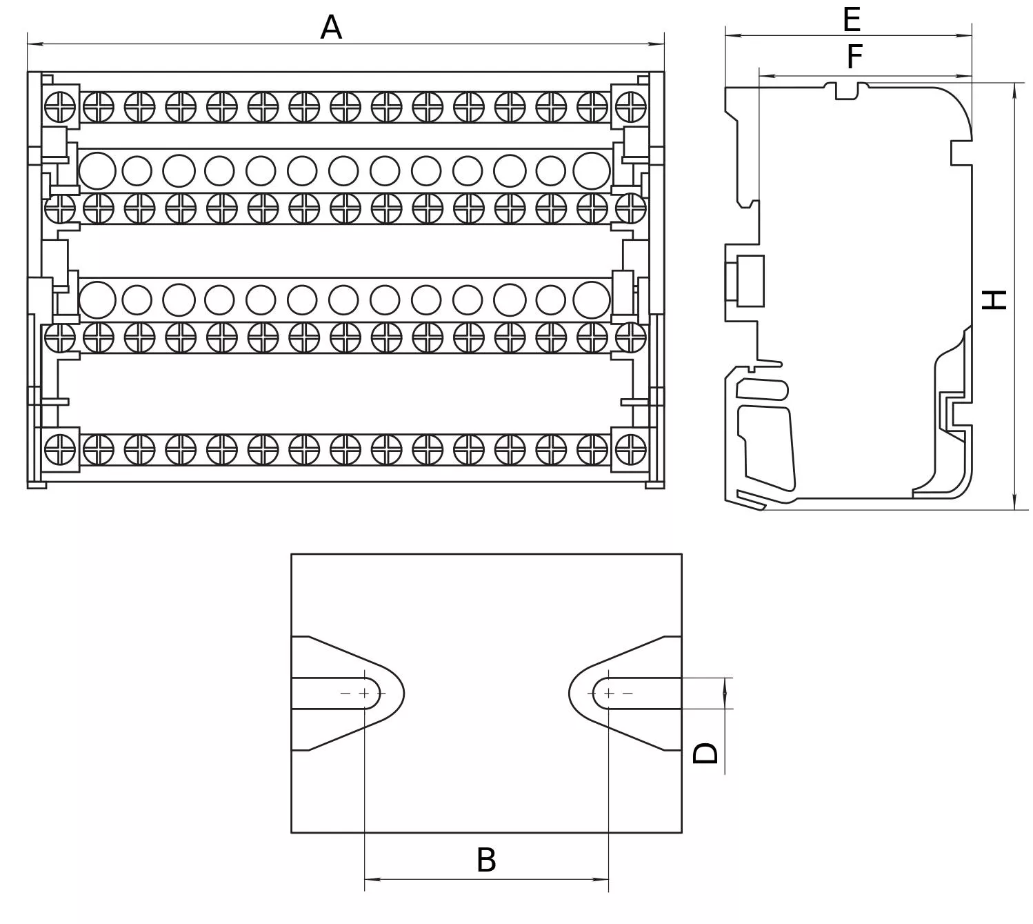 Шины на DIN-рейку ЭРА NO-224-17 в корпусе кросс-модуль ШНК 4х15 3L+PEN, количество полюсов - 4, количество зажимов на полюс - 15 Б0043935 Шины на DIN-рейку ЭРА NO-224-17 в корпусе кросс-модуль ШНК 4х15 3L+PEN, количество полюсов - 4, количество зажимов на полюс - 15 Б0043935
