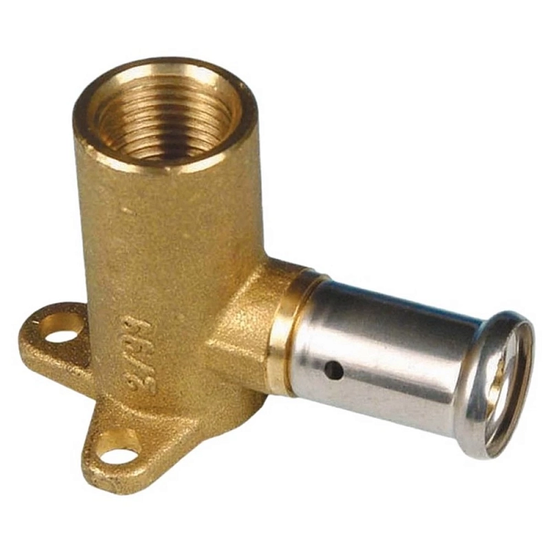 Водорозетка латунная HENCO 2P Дн16x1/2″ Ру16 52 мм, внутренняя резьба/пресс