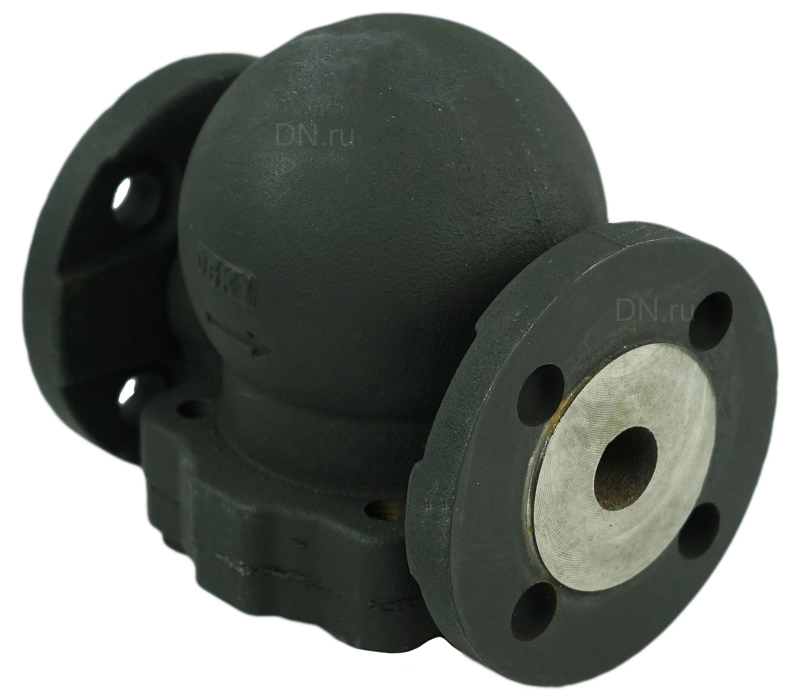 Конденсатоотводчик поплавковый АСТА ПМ123 Ду20 Ру25 фланцевый, корпус - высокопрочный чугун GGG 40