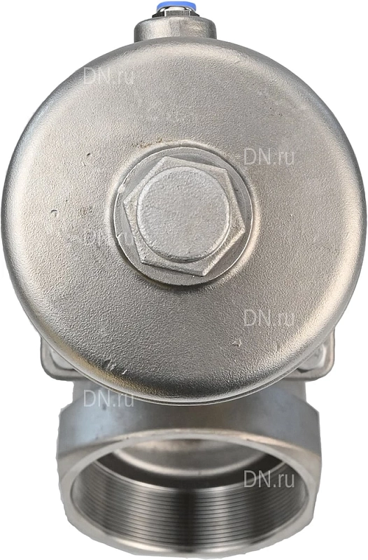 Клапан отсечной пневматический 2 1/2″ Ду65 Ру25, корпус - нержавеющая сталь SS316, резьбовой, Y-образный, корпус привода - нержавеющая сталь CF8 (VSP3231P-T-1PNC)