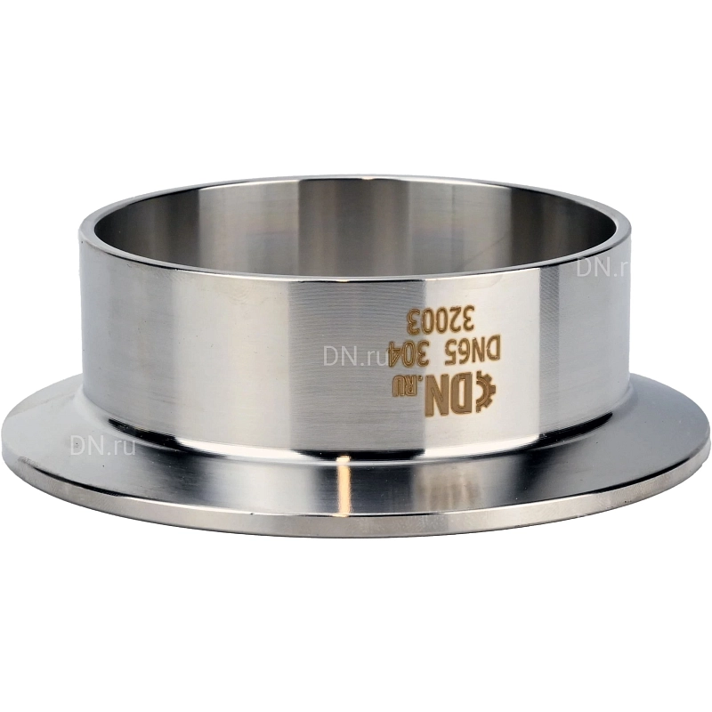Штуцер CLAMP UC-31-W-50.5 Ду40 Ру10, корпус - нержавеющая сталь 304, присоединение - под приварку